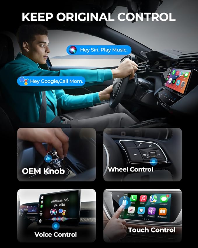 AuroraLink Wireless Carplay Adapter & Android Auto Wireless Adapter 2-in-1 Fast - Image 7