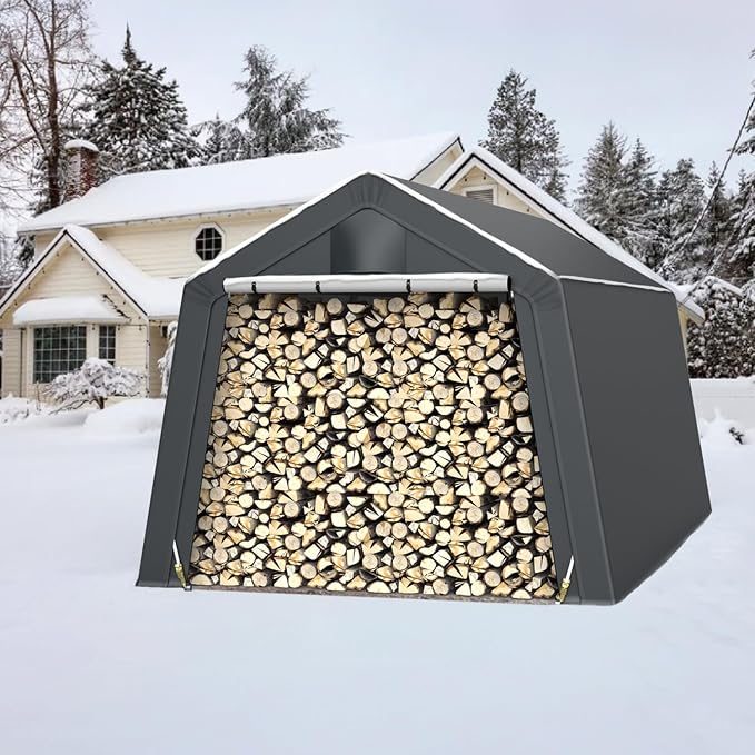 10x15FT Outdoor Storage Shelter Carport, Thickened Double-layer Heavy Duty - Image 8