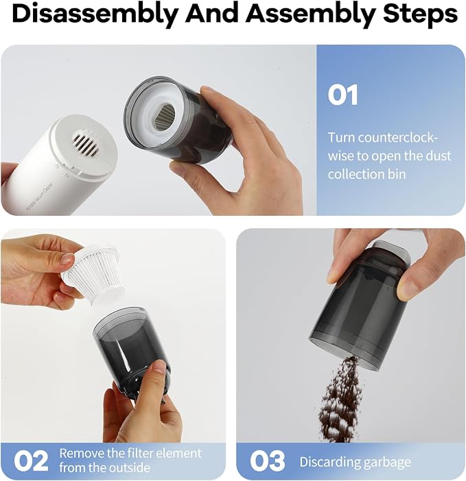 Mini Vacuum Cleaner Cordless, Portable Keyboard Vacuum Cleaner, Wireless - Image 7