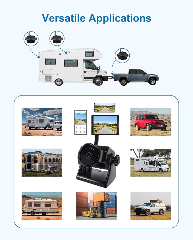 1080P Magnetic Wireless Backup Camera, WiFi Hitch Camera - Image 7
