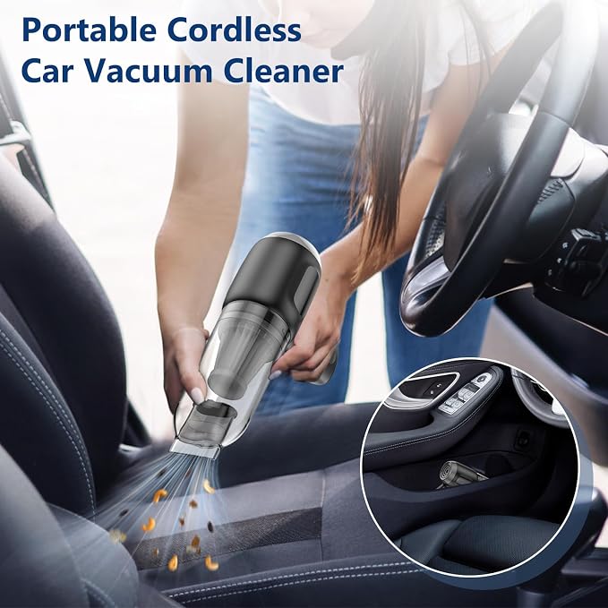 Fanisic Mini Car Vacuum, Cordless Handheld Vacuum Cleaner Rechargeable - Image 2