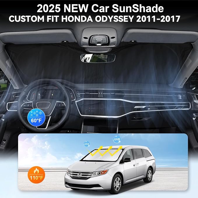 Custom Fit Odyssey Windshield Sunshade - Image 4