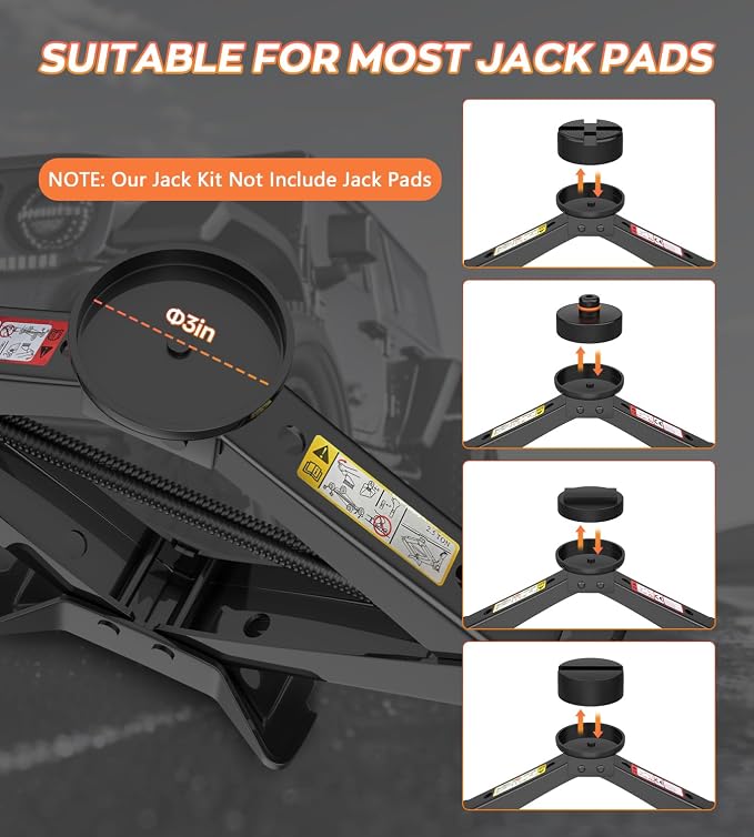 Car Jack Kit 2.5 Ton Scissor Jack - Image 2