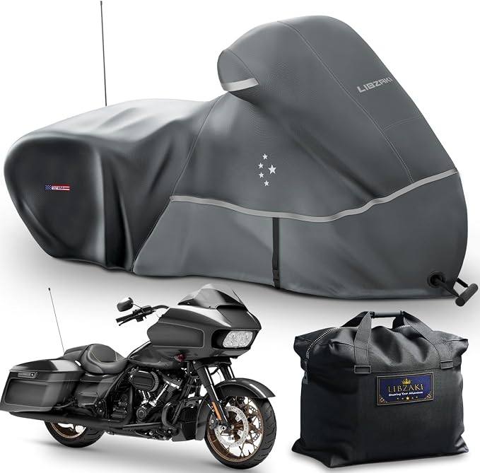 Motorcycle Cover LI LIBZAKI 600D Heavy Duty Storage by LILIBZAKI