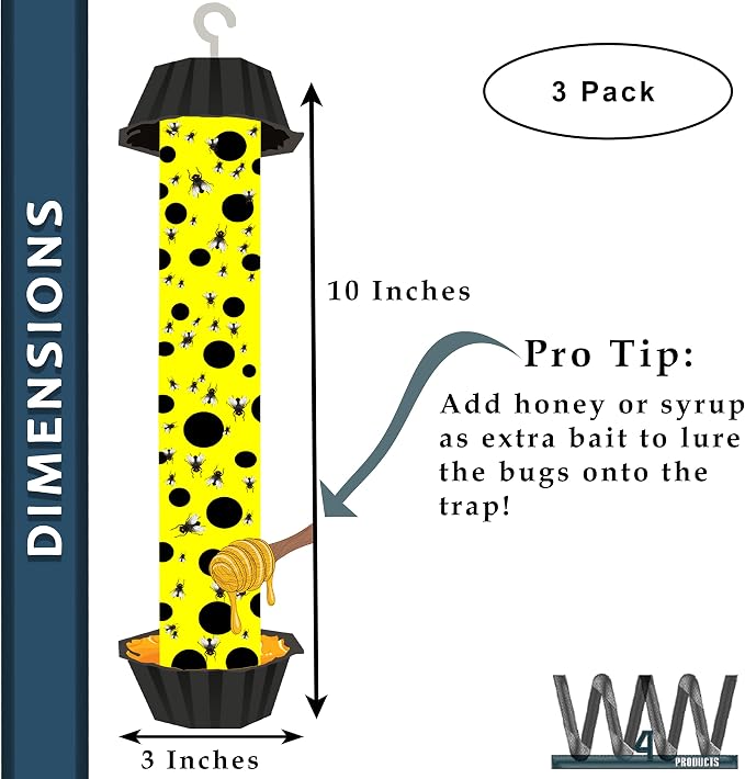W4W, Jumbo Fly Stick- Super Sticky Fly Trap, Bugs Flies & Insects- - Image 2