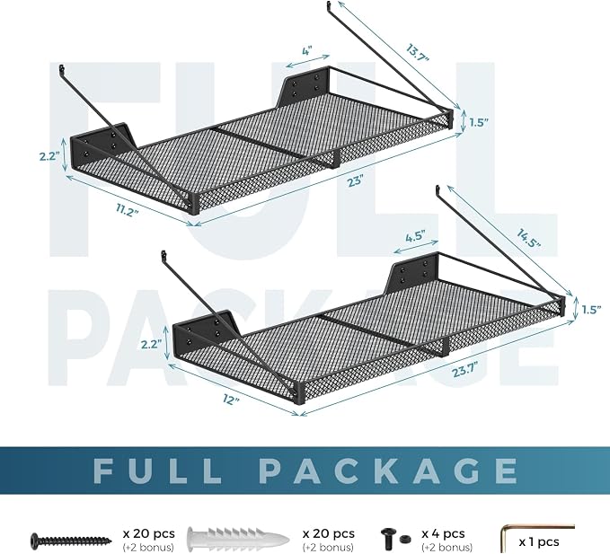Garage Wall Shelf Steel Wall Shelf Storage Rack-design of TRIANGULAR BRACKET - Image 3