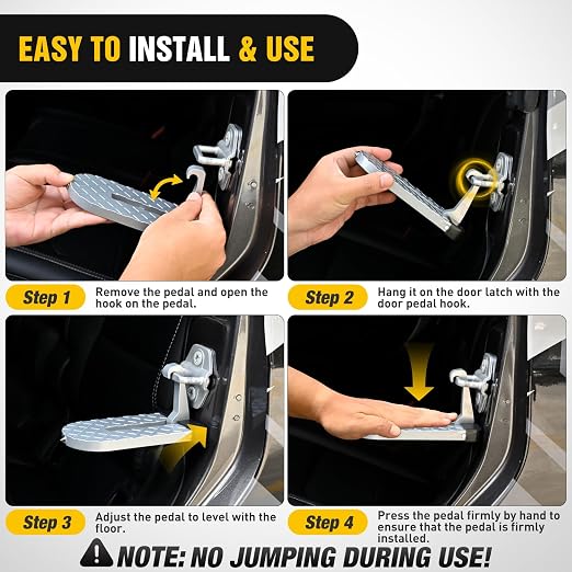 Nilight Car Door Step for Roof Access Universal Car Step Hook for Roof SUV - Image 7