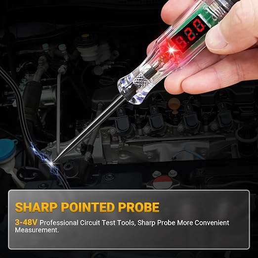 Test Light Automotive 3-48V Digital LED Circuit Tester, Auto Light Tester - Image 4