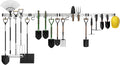 69'' Aluminum Alloy Garage Tool Organizer Hooks, Broom Holder Wall Mount by HUPBIPY