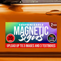 2 Pack, Personalized Magnetic Signs by BasicFundamentals