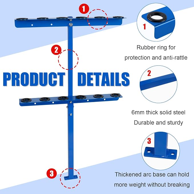 Vertical Hand Rack for Enclosed Landscaping Truck Trailer Garage or Shed Walls - Image 4
