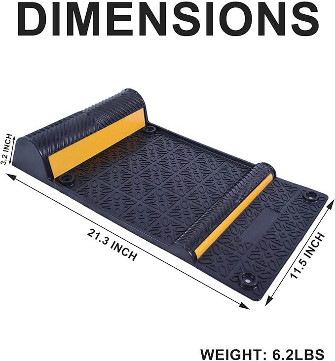11''x21''/28cmx53cm Parking Guide Mats, Durable Self Adhesive Anti-Skid Wheel - Image 2