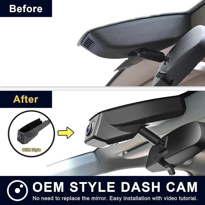 Front 4K & Rear 1080P Dash Cam Custom fit - Image 6