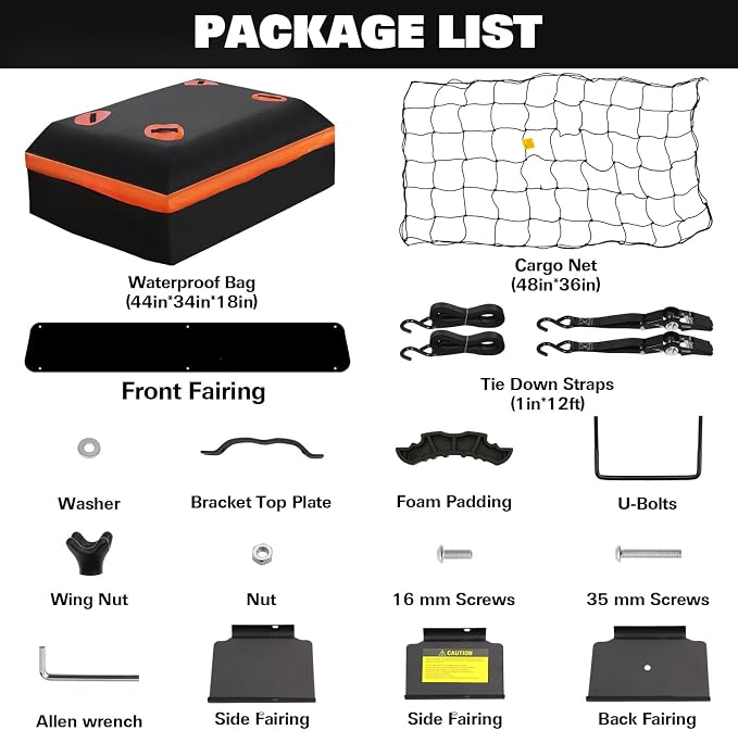 WEIZE Roof Rack Carrier Basket Universal Rooftop 54" x 34" x 6" + Waterproof Bag - Image 2