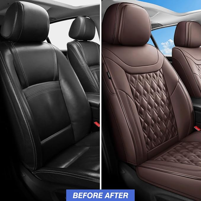Car Seat Covers Full Set, Leather Seat Covers - Image 5