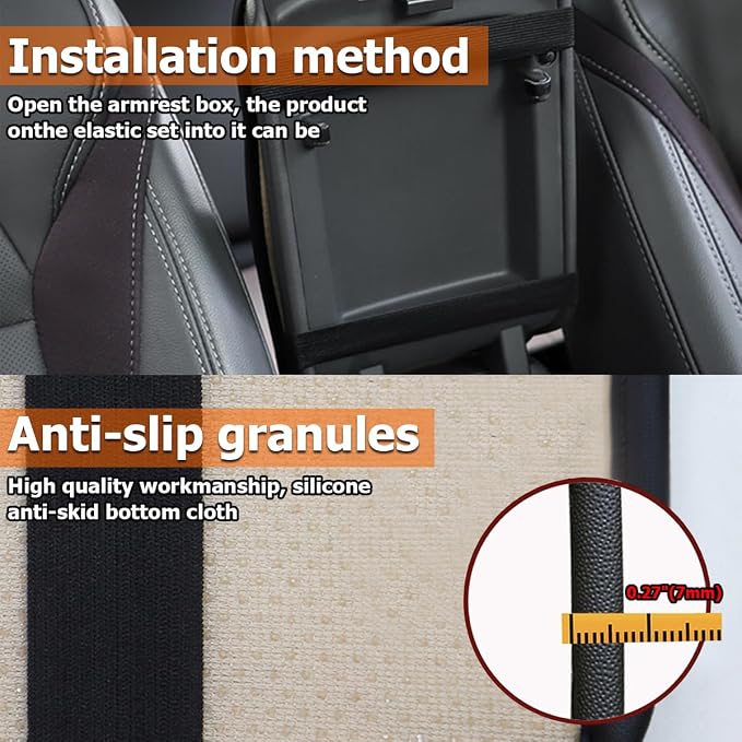 Moly Magnolia Car Center Console Cushion Pad, Universal Leather Waterproof - Image 6