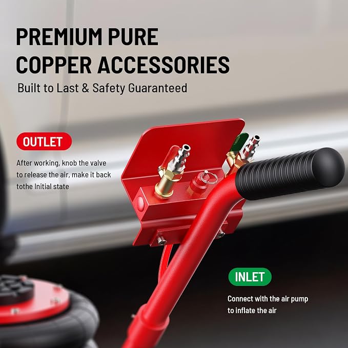 Air Jack, 5 Ton/11000 lbs Triple Bag Car Jack, Airbag Jack - Image 6