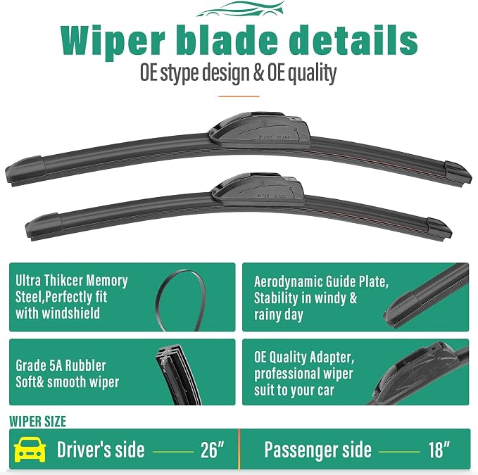 26" 18" 14" Windshield Wiper Blades Replacement - Image 3