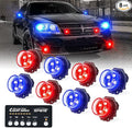 Xprite Red Blue LED Hideaway Strobe Police Lights Kit, 20 Flashing Patterns by XPRITE