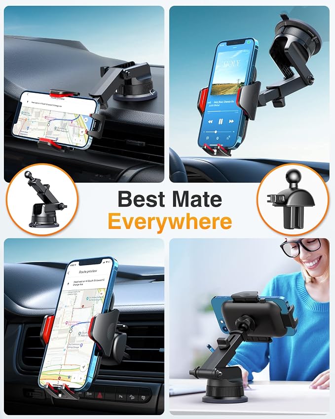 VANMASS Universal Car Phone Mount Dashboard Phone Holder, Handsfree Windshield - Image 5