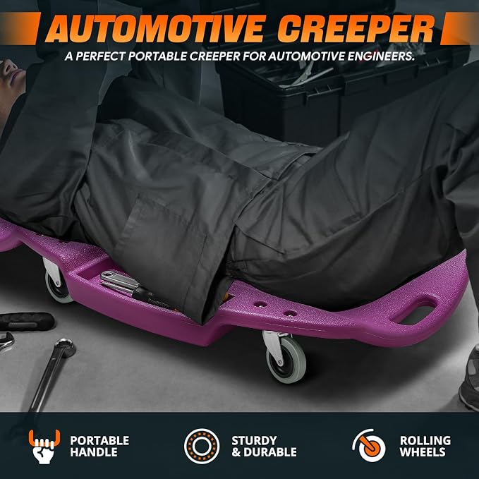 DNA MOTORING 48 Inches Heavy-Duty Low-Profile Roller Automotive Creeper - Image 2