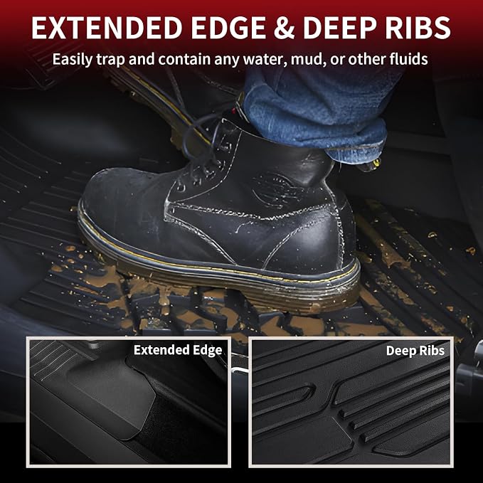 LASFIT Floor Mats for Ford F-150 2015-2025 | F150 Lightning 2022-2025 SuperCrew - Image 3