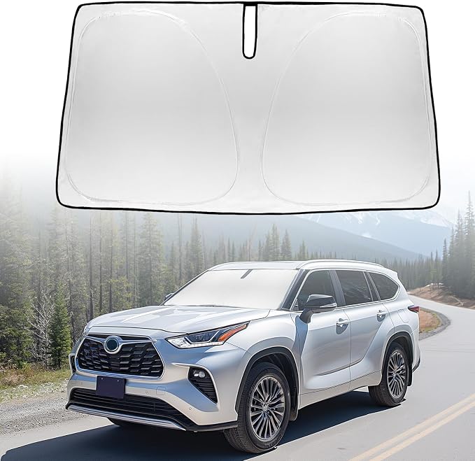 for 2025 Upgrade Highlander Windshield Sun Shade Front Sunshade Custom fit by SLOGENTO