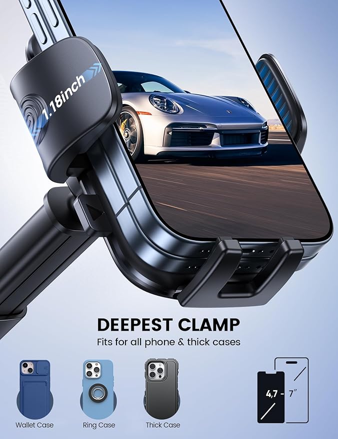 Lamicall Car Phone Holder Mount 360° Rotation Phone Holders - Image 5
