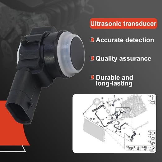 2 PCS 66209261582 Car PDC Parking Sensor Bumper Parking Sensor - Image 3