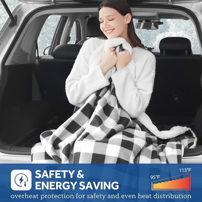 Sealy 12-Volt Heated Car Blanket, Portable Electric Blanket - Image 3
