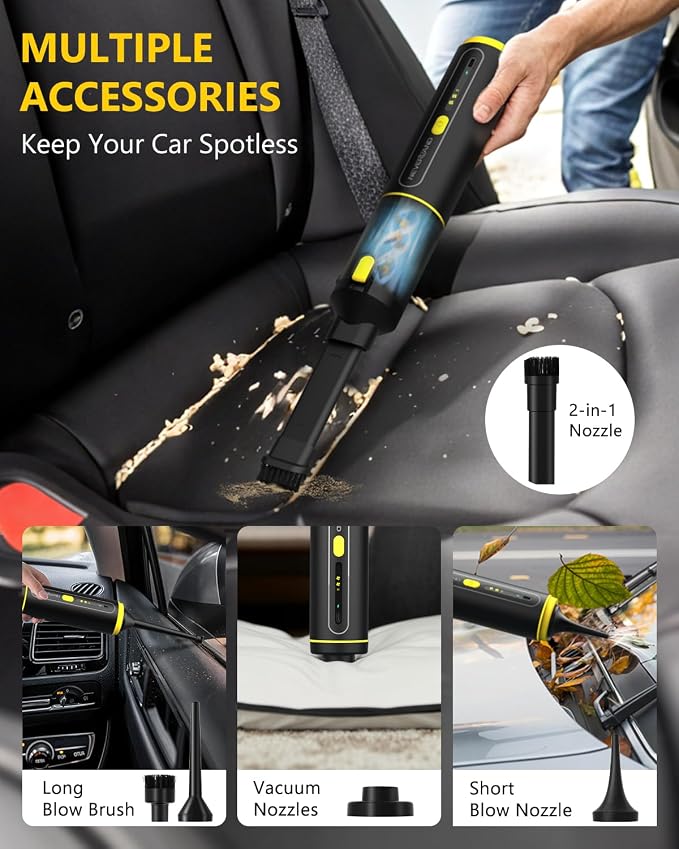 NEVERLAND Car Vacuum Portable Cordless - Image 4