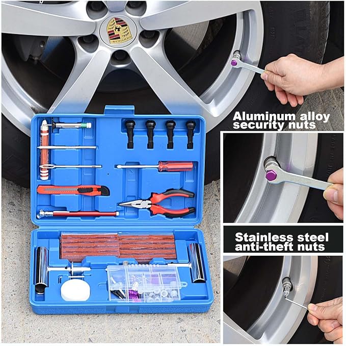 Tire Repair Kit, with Universal Tire Patch Kit to Plug Flats - Image 7