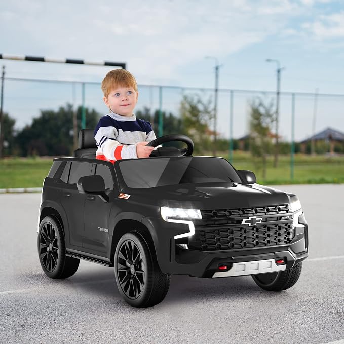 HONEY JOY Ride On Truck, 12V Licensed Chevrolet Tahoe, Chevy Electric Vehicle - Image 9