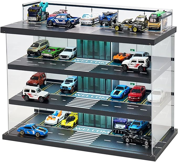 Display Case for Hot Wheels Garage & Matchbox Cars by GALUMO