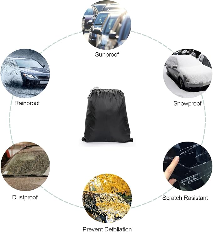 Car Cover Custom Fit for Honda Accord Sedan/Coupe，All Weather 210T Windproof - Image 4