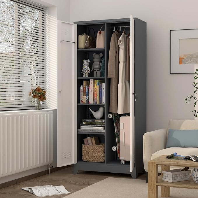 GREATMEET 72.8" H Metal Garage Storage Cabinets - Image 4