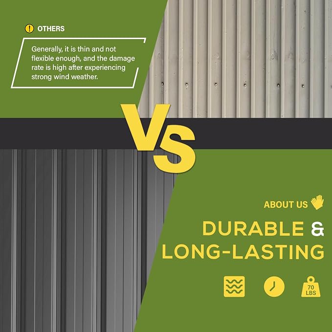 AECOJOY 16' x 12' Outdoor Storage Shed, Large Metal Sheds & Outdoor Storage - Image 6