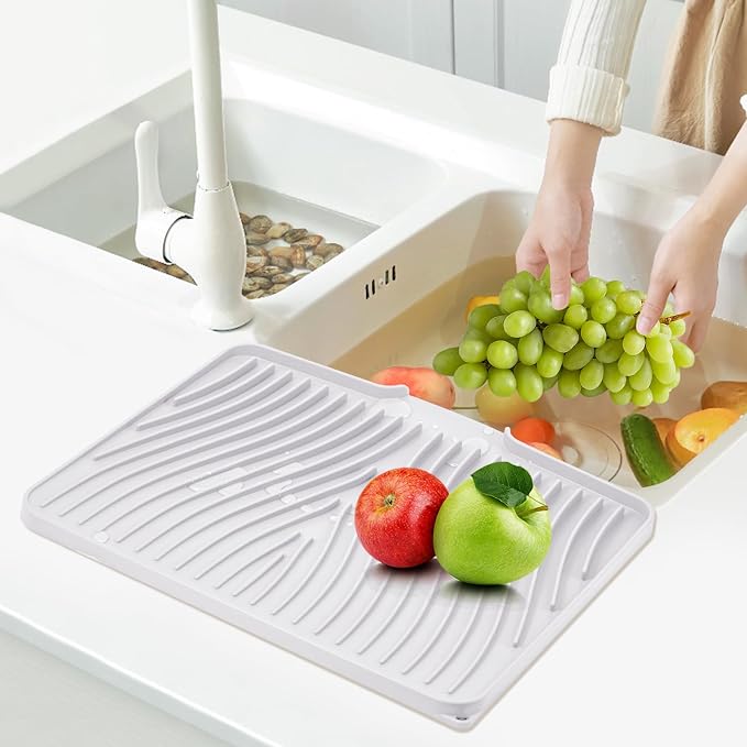 Silicone Dish Drying Mat for Kitchen Counter, Dish Drying Pad, Non-Slip Drain - Image 6