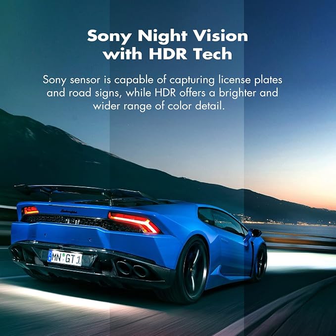 4K Dual Dash Cam Front and Rear, Wi-Fi GPS, 3 Inches IPS Touch Screen, Car - Image 6