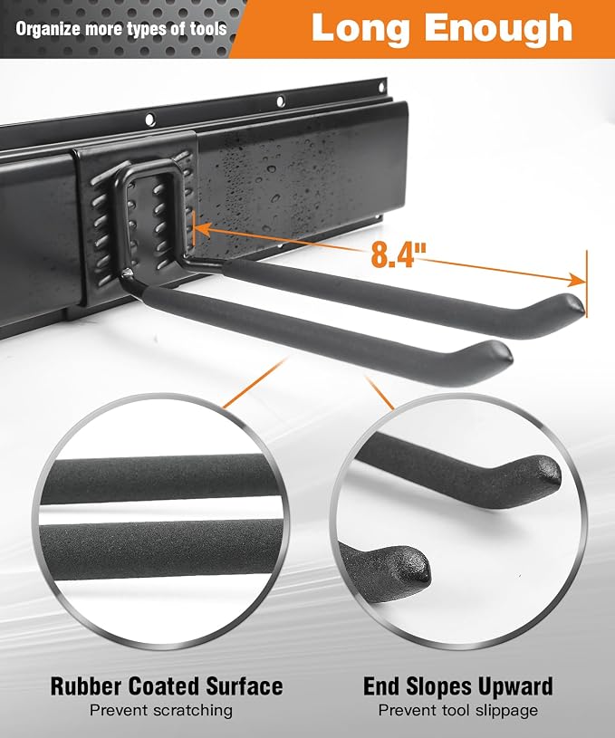 Garage Tool Organizer Wall Mount, 49.5 Inch Garage Organization and Storage - Image 3