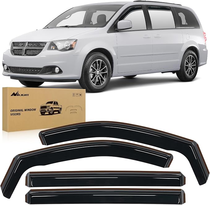 Nilight in Channel Rain Guards for Grand Caravan 2008-2023, Chrysler Town by Nilight