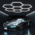 tewei Hexagon LED Garage Light, 7 Grids Hexagon Car Detailing Lighting Fixture by TeweiBrand