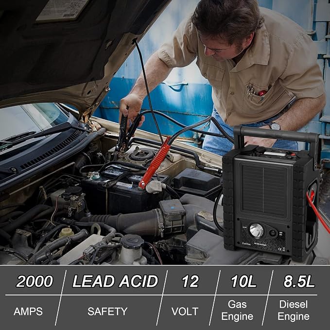2000A Peak Car Battery Jump Starter - Image 2