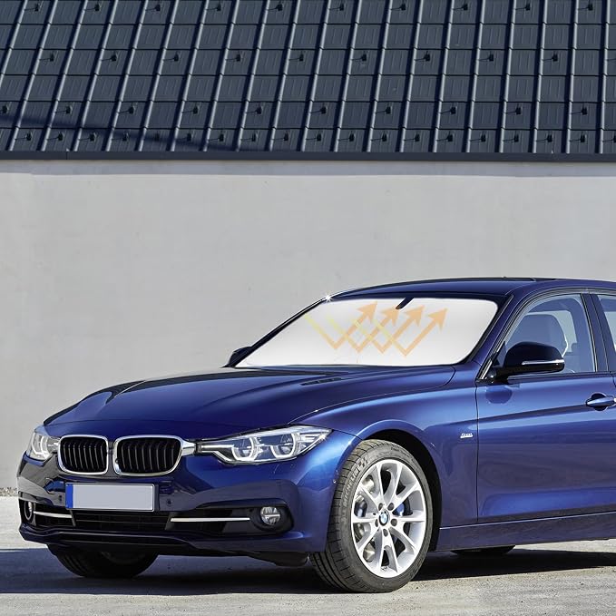 Windshield Sun Shade for BMW 2013-2018 3 Series/F30/F31/F80/M3 Sun Shield by SLOGENTO
