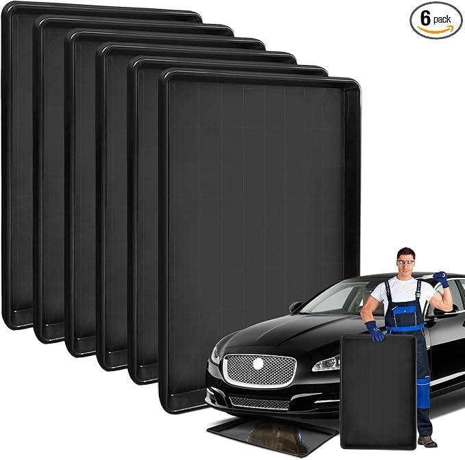 6Pcs Extra Large Car Oil Drip Pan- 35.4 x 24 x1.6 Inches Oil Drain Pan by Home