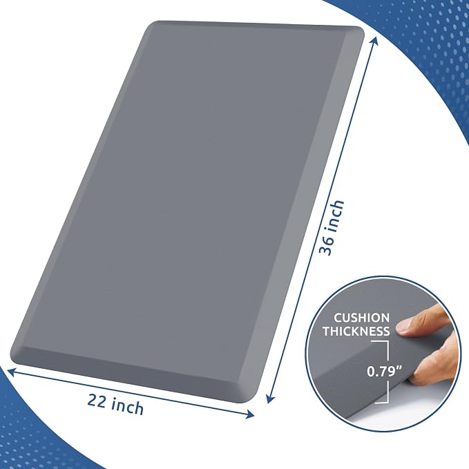 KitchenClouds Kitchen Mat Cushioned Anti Fatigue Rug 22"x36" Waterproof - Image 2