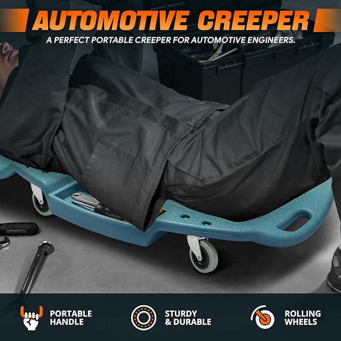 DNA MOTORING 48 Inches Heavy-Duty Low-Profile Roller Automotive Creeper - Image 2