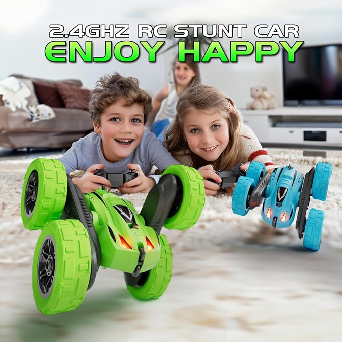 Remote Control Car for 6-12 Year Old Double Sided 360°Rotating 4WD RC Cars - Image 4