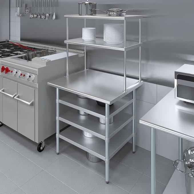 Amgood 30" x 36" Stainless Steel Work Table - Image 4