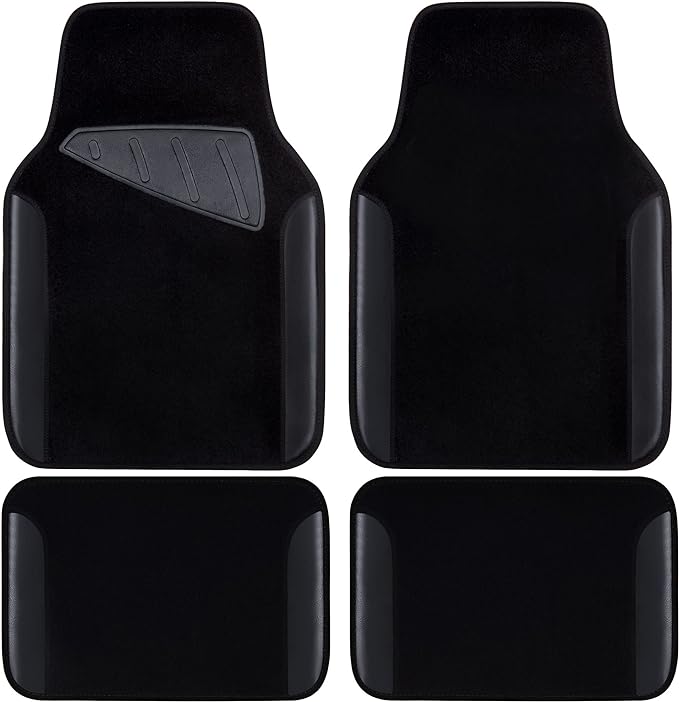 CAR PASS Waterproof Universal Fit Car Floor Mats, Faux Leather Car Carpet Mats by CARPASS